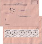 BRD - Bad Kissingen ca. 1990 Postsache-Wertbrief/Innendienstbeleg n Elfershausen