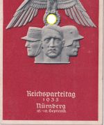 DR - Nürnberg Reichsparteitag 1935 farb. Propagandakarte mit Masch.-SST