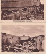 DR - Zerstörte franz. Panzer 5 Ansichtskarten/Feldpost Württ. Inf.Rgt. 479 1917
