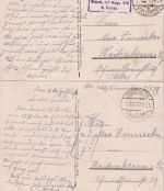 DR - Zerstörte franz. Panzer 5 Ansichtskarten/Feldpost Württ. Inf.Rgt. 479 1917