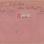 DR - Deutsche Feldpost 855 Einschreibebrief n. Fraustadt 1918