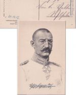 Postgebiet ObOst - Generalleutnant Herzog Wilhelm v. Urach Portrait-AK OU ! 1917