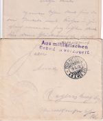 Bayern - Feldpost-Exp. K.B. 1. Res.Div. Feldpostbrief n. Regensburg 1915