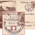 DR - Weimar 1937 Reichsführerlager der HJ SST 6 Pfg. Olympiade Sonderganzsache