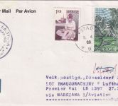 Schweden - Polnische Schiffspost "M/F Lancut" Zuleitung LOT-Erstflug 1988