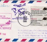 USA - LH-"Doppel"-Erstflug Achorage München + Frankfurt a/M Friedrichhafen 1988