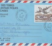 TAAF - 5,70 Fr. Ganzsache Aerogramme mit rs. Illsutration Dumont D'Urville 1993