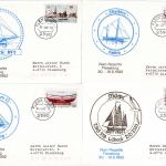 BRD - Flensburg 1992 "Rum-Regatta" 15 Karten mit versch. Schiffs-Cachets