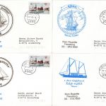 BRD - Flensburg 1992 "Rum-Regatta" 15 Karten mit versch. Schiffs-Cachets