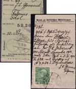 Österreich - 5 H. Franz-Joseph Erlagschein (Quittung) ü. 48 Kronen Fulpmes 1914