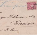 DR - Hannover Cassel Bahnpost-L3 hds. Aufgabe Kreiensen Brief n. FRANKREICH 1879