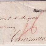 Hamburg/Österreich - 1805 Teilfrankobrief n. Cremsmünster "fco. Nürnberg"