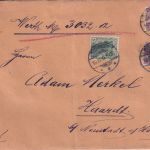 DR - 50+40+5 Pfg. Germania Wertbrief Löffingen - Haardt 1909