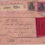 DR - 80+30+5 Pfg. Germania Eilpaketkarte Plauen - Passau 1918