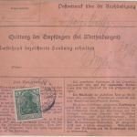 DR - 80+30+5 Pfg. Germania Eilpaketkarte Plauen - Passau 1918