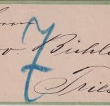 DR - 3 Pfg. Ganzsachen-Streifband n. Triest Bahnpost-L3 Weipert Chemnitz 1884