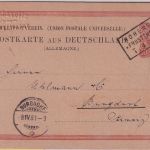 DR - 10 Pfg. Ganzsache m. Absenderprägung Ra3 Hohenstein-Ernstthal 1881