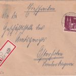 Bizone - Bünderoth 30.11.48 Einschreibebrief n. Osterhofen Aushilfs-R-Zettel