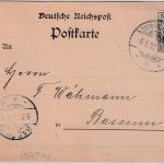 DR - 5 Pfg. Germania Perfin "A KIND H" Firmenkarte Dieringhausen - Bassum 1907