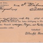 DR - 5 Pfg. Germania Perfin "A KIND H" Firmenkarte Dieringhausen - Bassum 1907