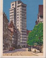 Württemberg - Stuttgart Tagblatt Turmhaus farb. AK gelaufen 1933