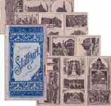 Württemberg - Stuttgart Leporello-Album Lithographien ca. 1900