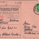 DR - 5 Pfg. Hkr. Ortsdienstpostkarte Fellbach 1944