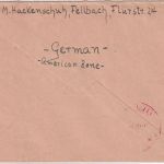 All.Bes. - 75 Pfg. Ziffer Zensurbrief n. ÖSTERREICH Fellbach - Burgkirchen 1946