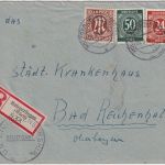 All.Bes./AM-Post - Holzgerlingen 1946 Einschreibebrief n. Bad Reichenhall Zensur