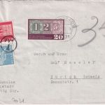 BRD - Magstadt 1965 Brief i.d. SCHWEIZ 35 Rp. Freimarken Nachporto