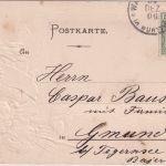 Württemberg - Waldenbuch farb. Glückwunsch/Neujahr-Passepartout gelaufen 1906