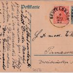 DR - Beutelsbach 1921 kl. K1 Ganzsache+Zusatz n. Pirmasens