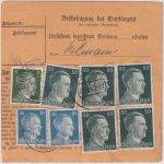 DR - Stetten (Remstal) ü. Waiblingen Poststelle I Dringend-Paketkarte 1943