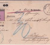 Württemberg - Welzheim 1883 K1 Nachnahmebrief n. Stuttgart - 30 Pfg. Nachporto