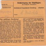 Bizone - 2x30 Pfg. Bauten Paketkarte Wilhelmsglück - Alttann b. Wolfsegg 1948