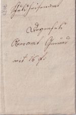 Württemberg - Aalen L1 Nachnahme-Dienstbrief Wilflingen - Degenfeld 1838