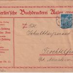 DR-Infla - 2x10 M. Schnitter Firmendrucksache aalen - Trochtelfingen 1923