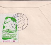 BRD - Elchingen Hornberg 1. Postsegelflug Sonderflugpost Vignette Cachet 1958