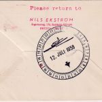 Schweden - Zuleitungspost Elchingen Hornberg 1. Postsegelflug Brief 1958