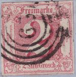 Thurn&Taxis - 2 Sgr. geschn. Brief Ring 29 K1 Hanau 11/2 n. Pforzheim 1863