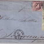 Thurn&Taxis/Bayern - 3+3x1 Kr. dst. Brief Ring 220 K1 Frankfurt 31/10 1865
