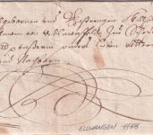 Württemberg - Ellwangen 1748 Schnörkelbrief n. Hohenstatt (?) - mit Inhalt