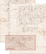 Württemberg - Ellwangen 1748 Schnörkelbrief n. Hohenstatt (?) - mit Inhalt