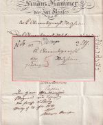 Württemberg - Ellwangen Schreib-L1 Fahrpostsendung n. Welzheim 1827 - Briefkopf!