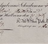 Württemberg - Heilbronn Aufgabeschein f. Sendung n. Rotterdam/HOLLAND 1826