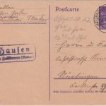 DR - Hausen ü. Heilbronn Landpost-Ra2 6 Pfg. Ganzsache n. Nürtingen 1942