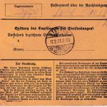 DR - 4 M. Germania Perfin "B&S" Paketkarte Heilbronn 3 - Stetten a.k.M. 1921