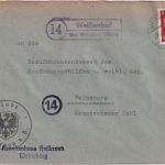 DR - (14) Weißenhof ü. Weinsberg Landpost-Ra2 Ortsdienstbrief 22.2.45