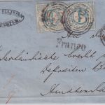 Thurn&Taxis/Holland - 2x6 Kr geschn. Brief Ring 220 K1 Frankfurt a/M Bahnhof