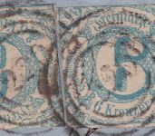 Thurn&Taxis/Holland - 2x6 Kr geschn. Brief Ring 220 K1 Frankfurt a/M Bahnhof